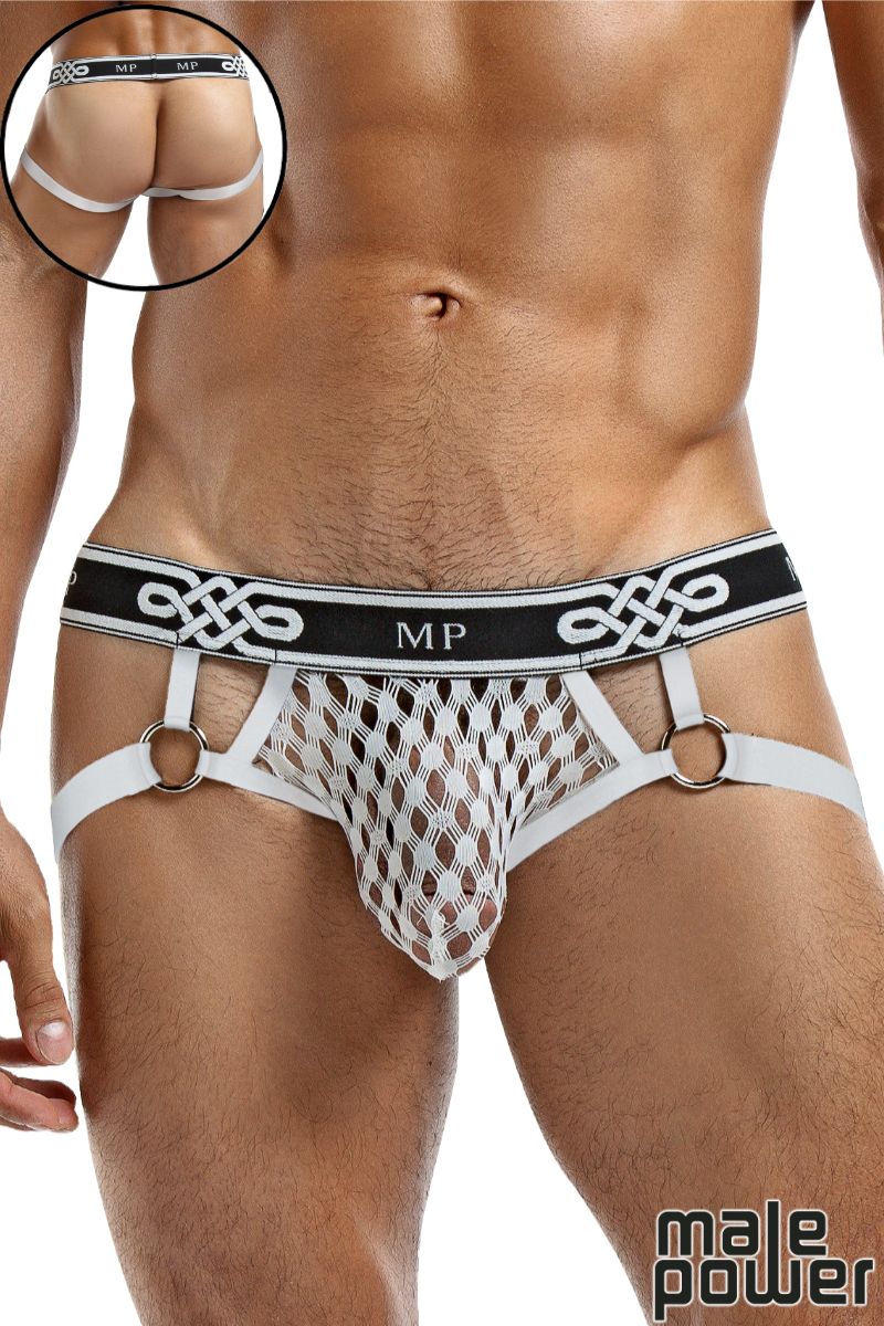 PEEP SHOW / BLANC/ JOCK RING - MALE POWER