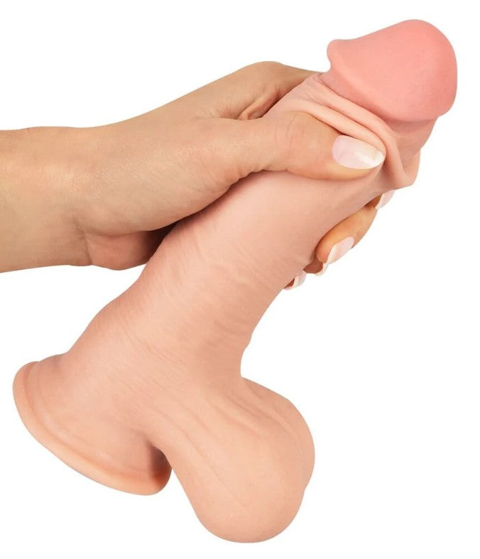 NATURE SKIN DILDO AVEC PEAU AMOVIBLE 20CM
