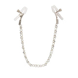 SILVER - NIPPLE PLAY - CRYSTAL CHAIN CLAMPS - CALEXOTICS