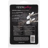 SILVER - NIPPLE PLAY - CRYSTAL CHAIN CLAMPS - CALEXOTICS