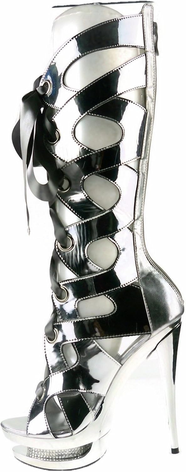 6 POUCES BOTTES MÉTALLIQUES - Ellie Shoes