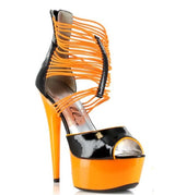 6 POUCES SANDALE ÈA PLATEFORME DE COULEURS NÉON - Ellie Shoes