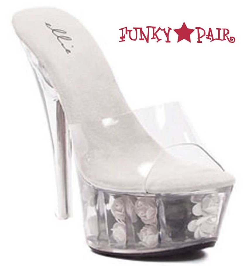 6 POUCES PLATEFORME REMPLIE DE ROSES AVEC SEMELLE COLORÉE - Ellie Shoes