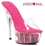 6 POUCES PLATEFORME REMPLIE DE ROSES AVEC SEMELLE COLORÉE - Ellie Shoes