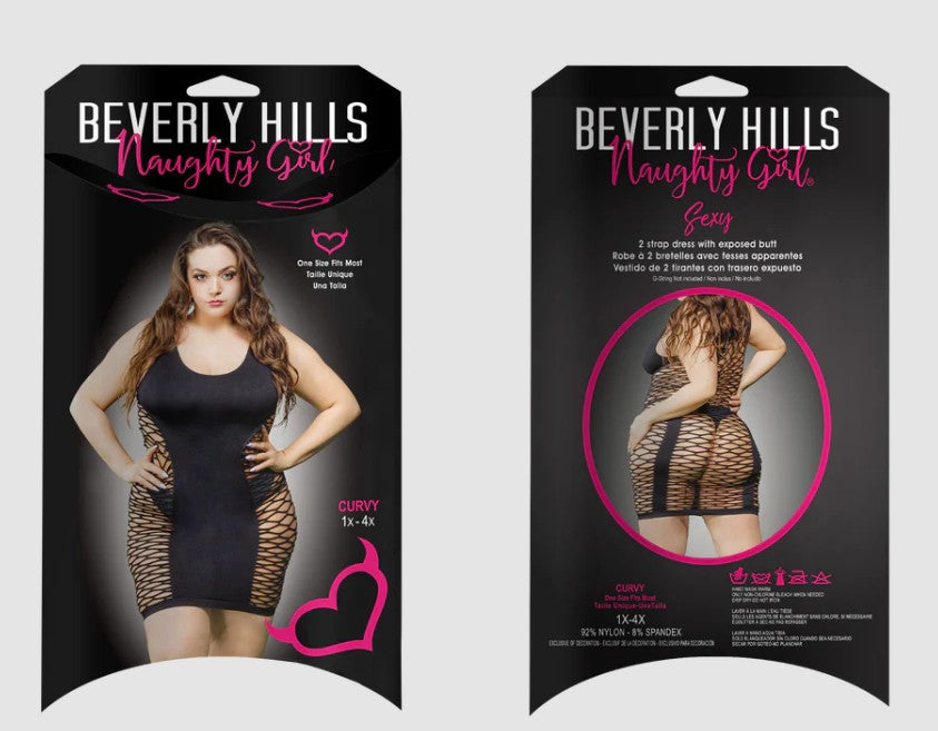 ROBE OUVERT HANCHE & DOS - NOIRE - BEVERLY