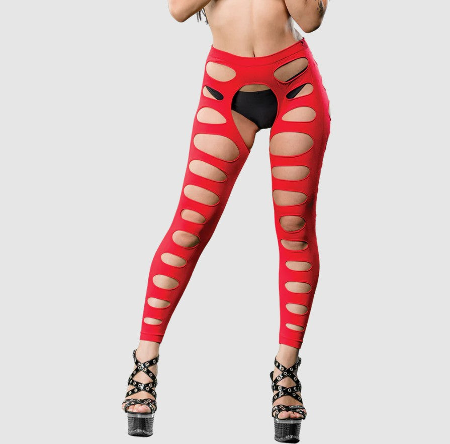 LEGGING GROS TROU- ROUGE-BEVERLY