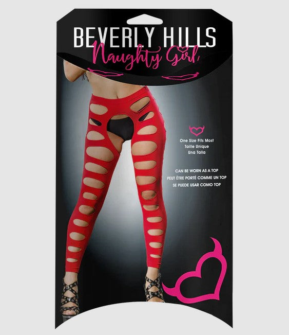 LEGGING GROS TROU- ROUGE-BEVERLY