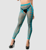LEGGING FISHNET-TURQUOISE-BEVERLY