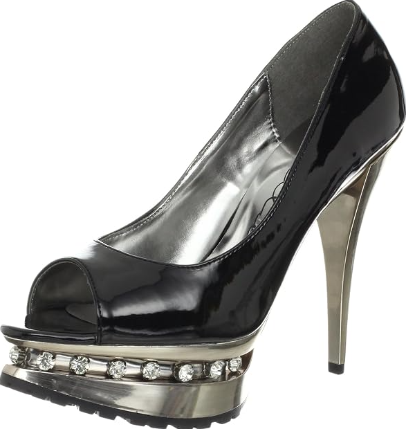 6''METALLIC HEEL W/RHINESTONE