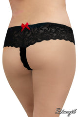 BODYSHORT EN DENTELLE FOURCHE OUVERTE - QUEEN - DREAMGIRL