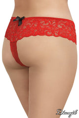 BODYSHORT EN DENTELLE FOURCHE OUVERTE - QUEEN - DREAMGIRL