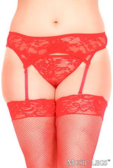 ML7707Q- LACE GARTER BELT, G-STRING