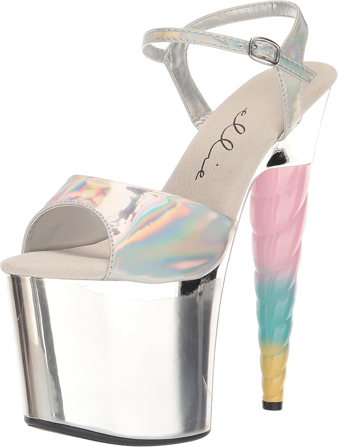 7 POUCES SANDALE PLATEFORME À TALON LICORNE - Ellie Shoes