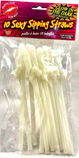 GLOW IN THE DARK MALE STRAWS