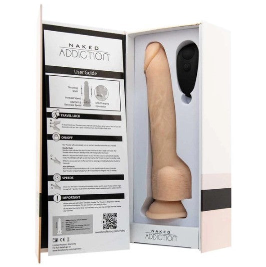 NAKED ADDICTION - 9'' THRUSTING DONG - VANILLE