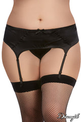 DG- PORTE-JARRETELLES EN MESH ET SATIN