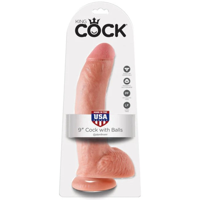 KING COCK 9'' COCK WITH BALLS - FLESH
