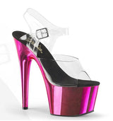 7 POUCES PLATEFORME ROSE CHROME AVEC STRAP - PLEASER
