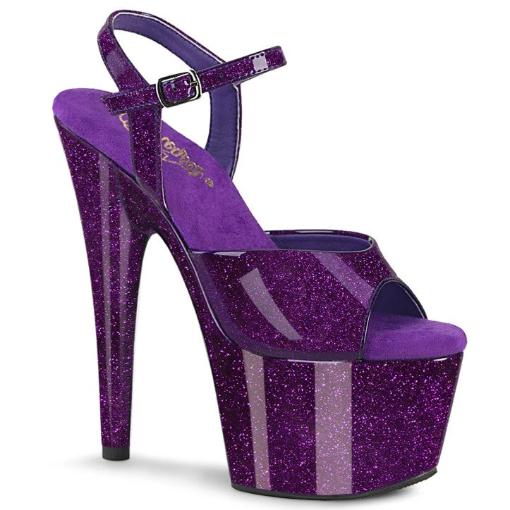 7 POUCES SANDALES MAUVE AVEC BRILLANTS - PLEASER