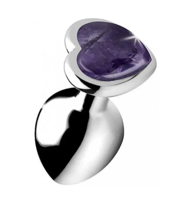 AMETHYST HEART LARGE ANAL PLUG