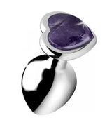 AMETHYST HEART LARGE ANAL PLUG