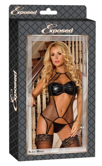 B978BLK2XL-  MERRY WIDOW, BANDEAU & G - EXPOSED