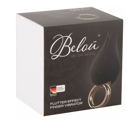 BAGUE VIBRANTE AVEC ROSE NOIR EN SILICONE