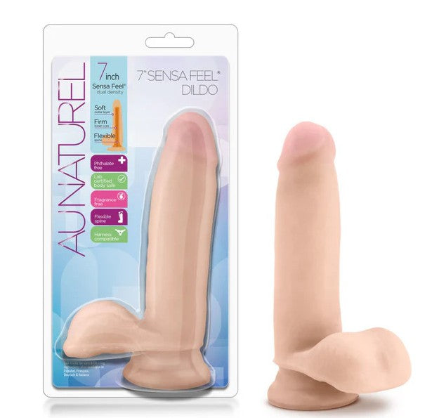 AU NATUREL - 7" SENSA FEEL DILDO - BEIGE