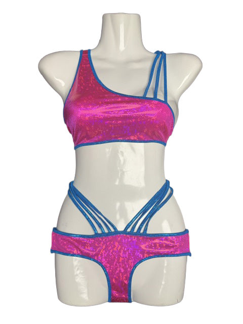 ENSEMBLE 2 MCX FUSCHIA ET BLEU BRILLANT BODYSHOT