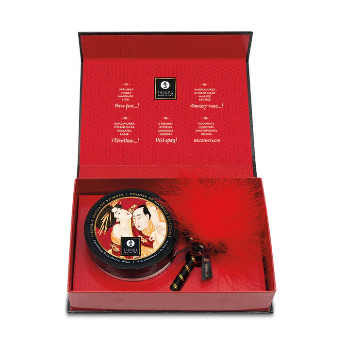 SHUNGA POUDRE DE MASSAGE VIN PÉTILLANT FRAISE