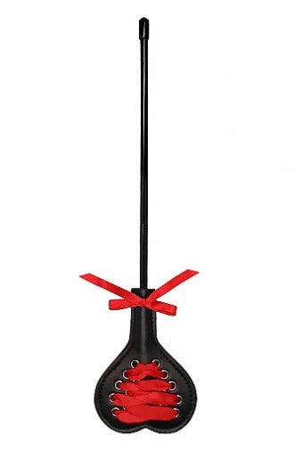 OUCH! - CROP BLACK HEART WITH RED LACE - PETITE NOIR
