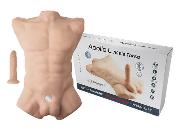 APOLLO LARGE FLESH (TORSO + DILDO D03 7" - SILEX D