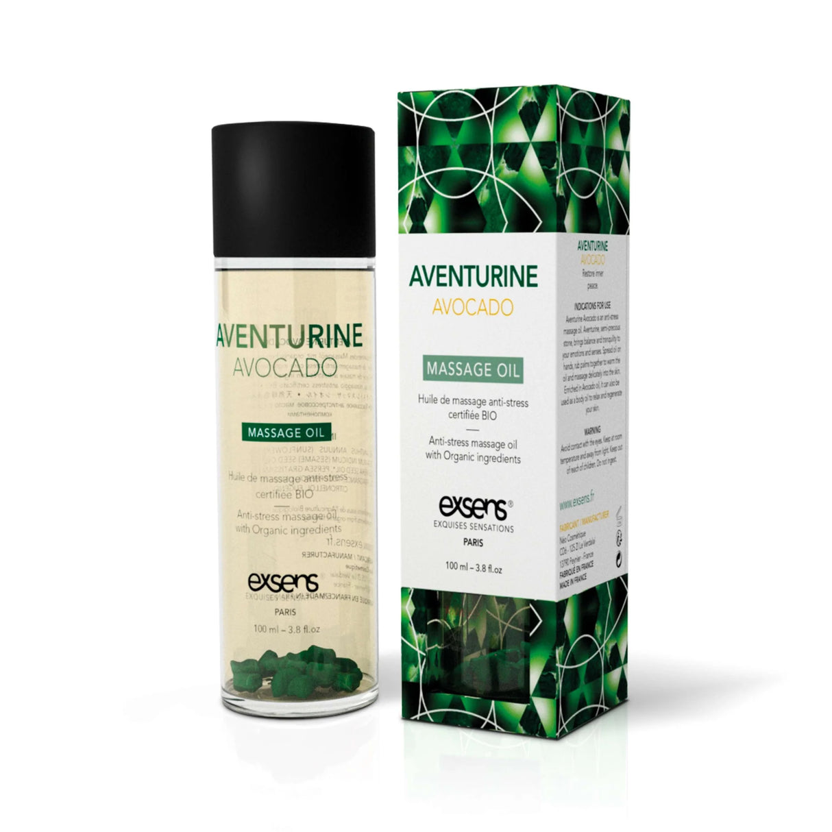 HUILE MASSAGE - AVENTURINE AVOCADO -EXSENS