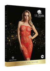 STAR RHINESTONE DRESS - RED - LE DÉSIR