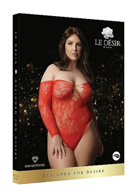 WONDER RHINESTONE BODYSUIT - RED - LE DÉSIR