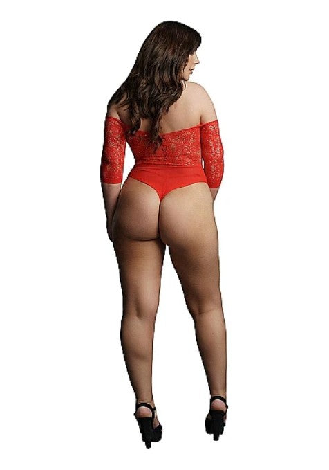 PRESENTS RHINESTONE OFF SHLDR BODY - RED - LE DÉSIR
