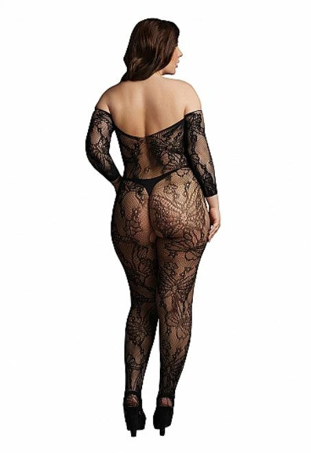 LE DÉSIR - LACE SLEEVED BODYSTOCKING - PLUS SIZE