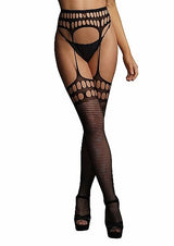LE DÉSIR - GARTERBELT STOCKINGS WITH OPEN DESIGN