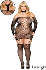 REVERSIBLE LACE GARTER DRESS - QUEEN - DREAMGIRL