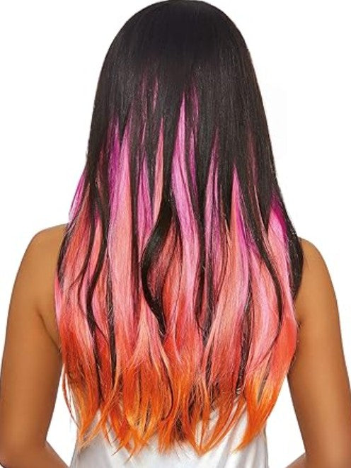 EXTENSIONS CHEVEUX MULTICOLORE ORANGE ET ROSE