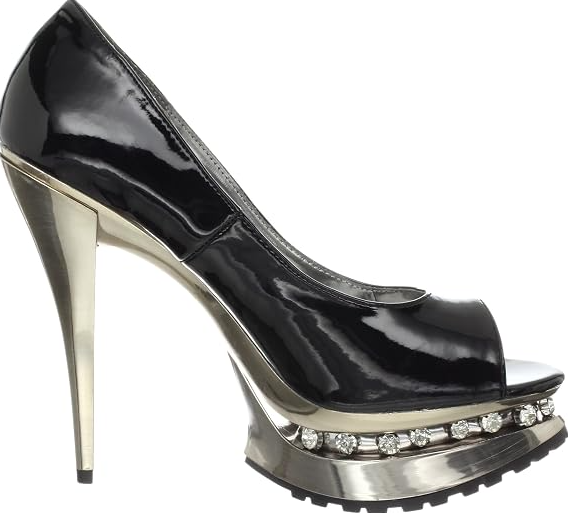 6''METALLIC HEEL W/RHINESTONE