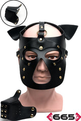 PLAYFUL PUP HOOD ALL BLACK
