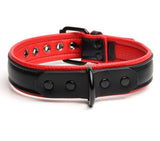 VEGAN COLLAR BLACK-RED