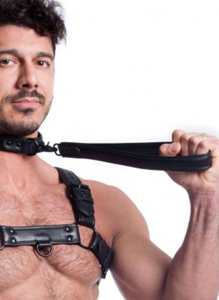 VEGAN LEASH BLACK-RED