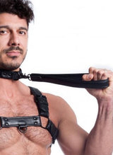 VEGAN LEASH BLACK-RED