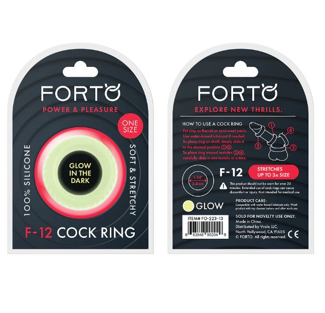 F-19 : 100% LIQUID SILICONE 2 TONE C-RING -BLACK/GLOW GREEN