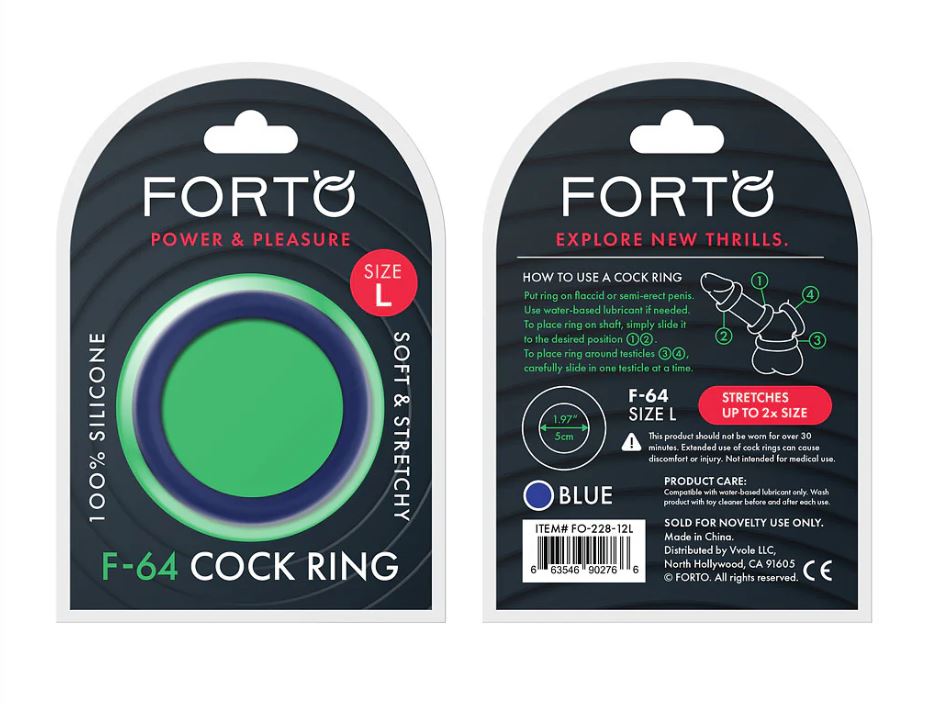 F-64 : 45MM 100% SILICONE RING WIDE -BLUE FORTO