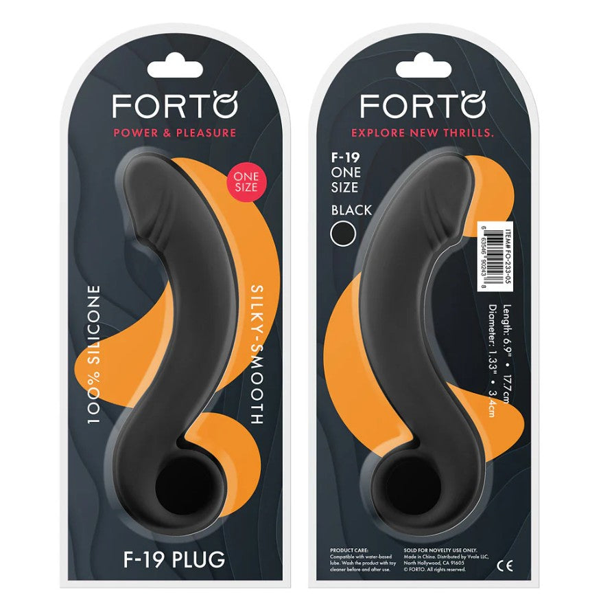 FORTO-F-19 PLUG : 100% SILICONE- BLACK
