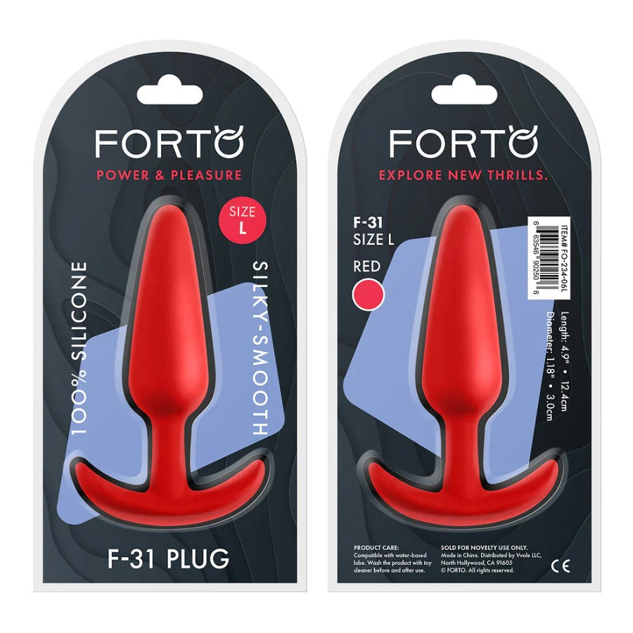 F31 : 100% SILICONE PLUG LARGE RED FORTO