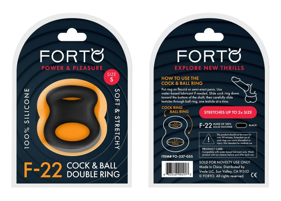 F-22 D RING- SMALL- BLACK